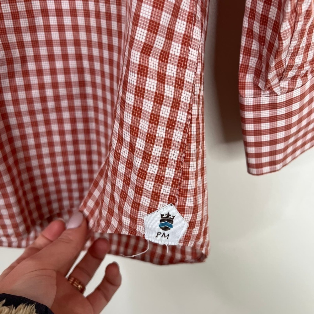 Peter Millar Checkered Gingham Button Front Butto… - image 5